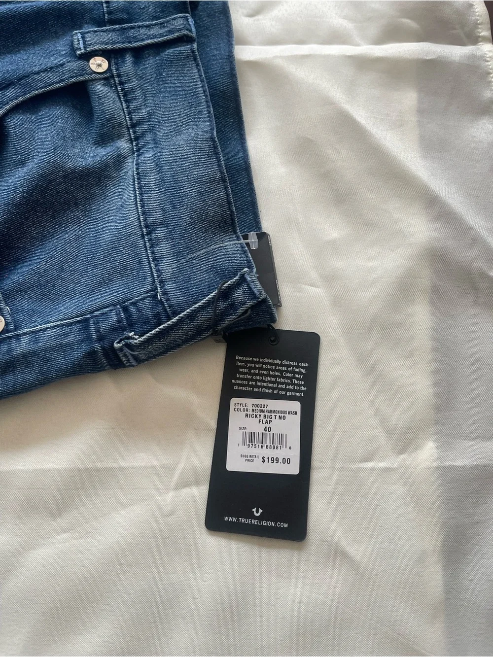 Men's Blue Straight-Leg Jeans